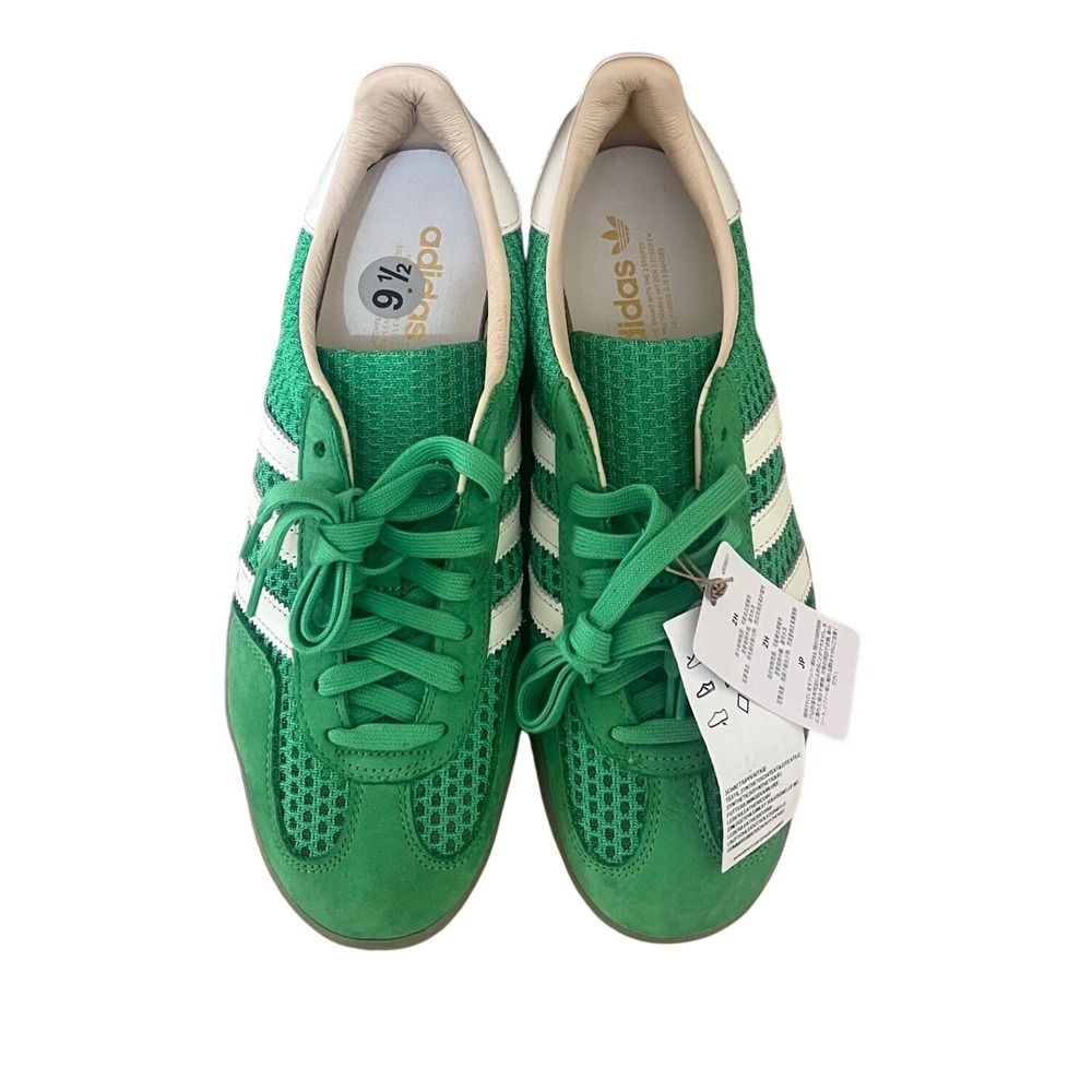 Adidas Gazelle Indoor Mens 10.5 Green New Mesh Suede Gum Sole JH5417
